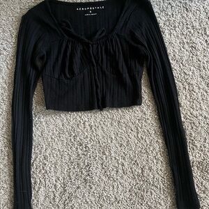 Aeropostale Black Long Sleeve Top